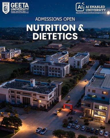 Healthy Career ki Perfect Choice!
Nutrition & Dietetics sirf ek course nahi, balki healthy future aur successful career ki shuruaat hai. 💚
Apni passion ko profession banaiye aur healthcare industry mein apni pehchaan banaiye.
Admissions Open at Geeta University.
Apply Now!
Admissions Open 2026-27
Call Now: 9278768000
https://admissions.geetauniversity.edu.in/?utm_source=Print_Media&utm_medium=Newspaper&utm_campaign=GU