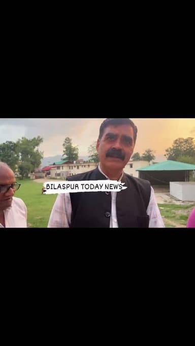 बिलासपुर शहर के वार्ड नंबर 9 में निरीक्षण करने के लिए पहुंचे सदर पूर्व विधायक बंबर ठाकुर