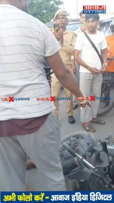 रुद्रपुर में यातायात दरोगा से मार#पीट करने की वीडियो वायरल होने के बाद पुलिस हिरा#सत में दोनों आ#रोपी