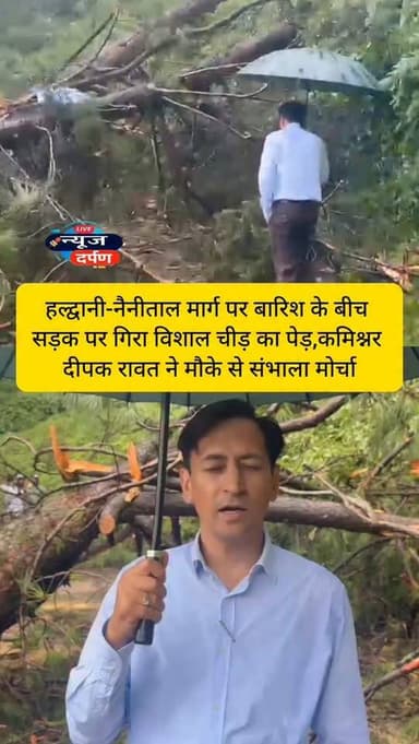 हल्द्वानी-नैनीताल मार्ग पर बारिश के बीच सड़क पर गिरा विशाल चीड़ का पेड़, कमिश्नर दीपक रावत ने मौके से संभाला मोर्चा
#haldwanicity #haldwaninews #nainitalnews #nainitalroad #deepakrawat