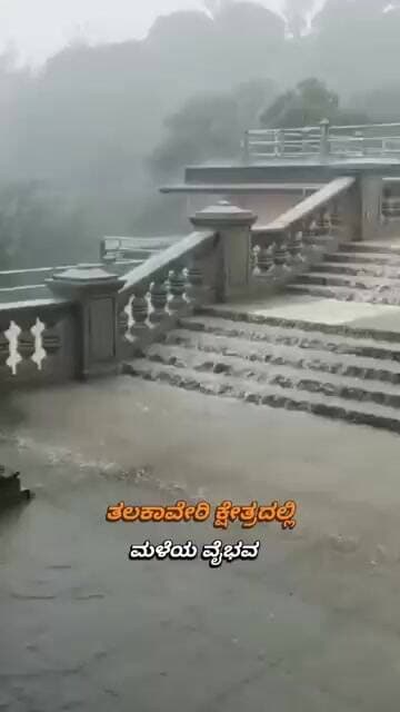ತಲಕಾವೇರಿ ಕ್ಷೇತ್ರದ ಅಬ್ಬರದ ಮಳೆಗೆ ಮೆಟ್ಟಿಲುಗಳ ಮೇಲೆ ಹರಿಯುತ್ತಿರುವ ಗಂಗೆ #viral #viralvideo #talakaveri
