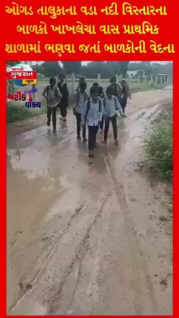 ઓગડ તાલુકાના વડા નદી વિસ્તારના બાળકો ખાખલેચા વાસ પ્રાથમિક શાળામાં ભણવા જતાં બાળકોની વેદના આવી સામે..