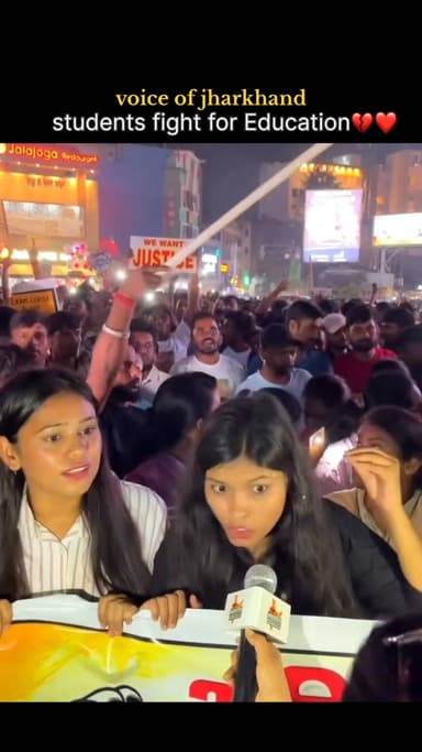 Thousands of student in jharkhand have been protesting on the street Ranchi
video : @thefourthpillarnews @thelallantop
#jharkhand #reels #jharkhandstudent #protest #reelsinstagram