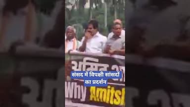 संसद में विपक्षी सांसदों का प्रदर्शन #pda #pdapolitics #akhileshyadav