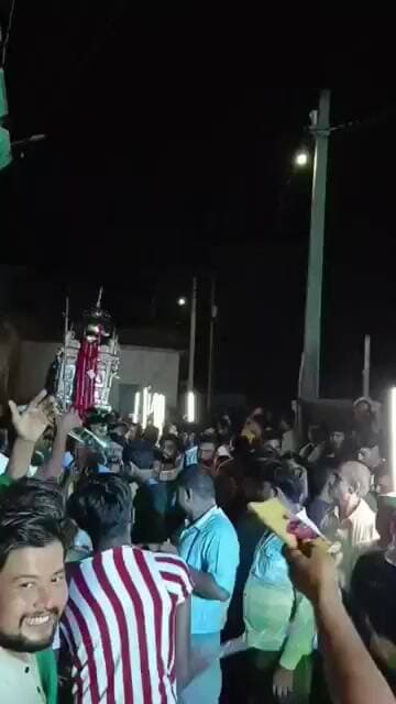 चेहल्लुम पर अजादारी का निकला मातमी जुलूस, या हुसैन की सदाओं से गूंजा पाली कस्बा