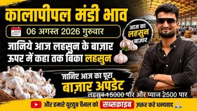 06 अगस्त 2026 को कालापीपल मंडी में लहसुन और प्याज के भाव