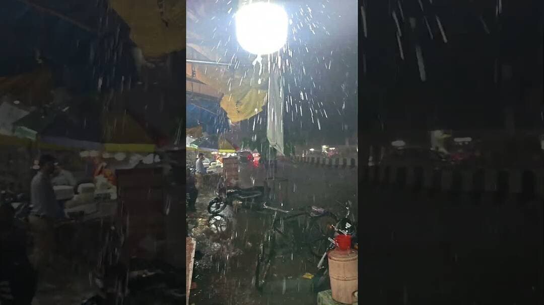 #देवरिया में जोरदार #बारिश । #rain
