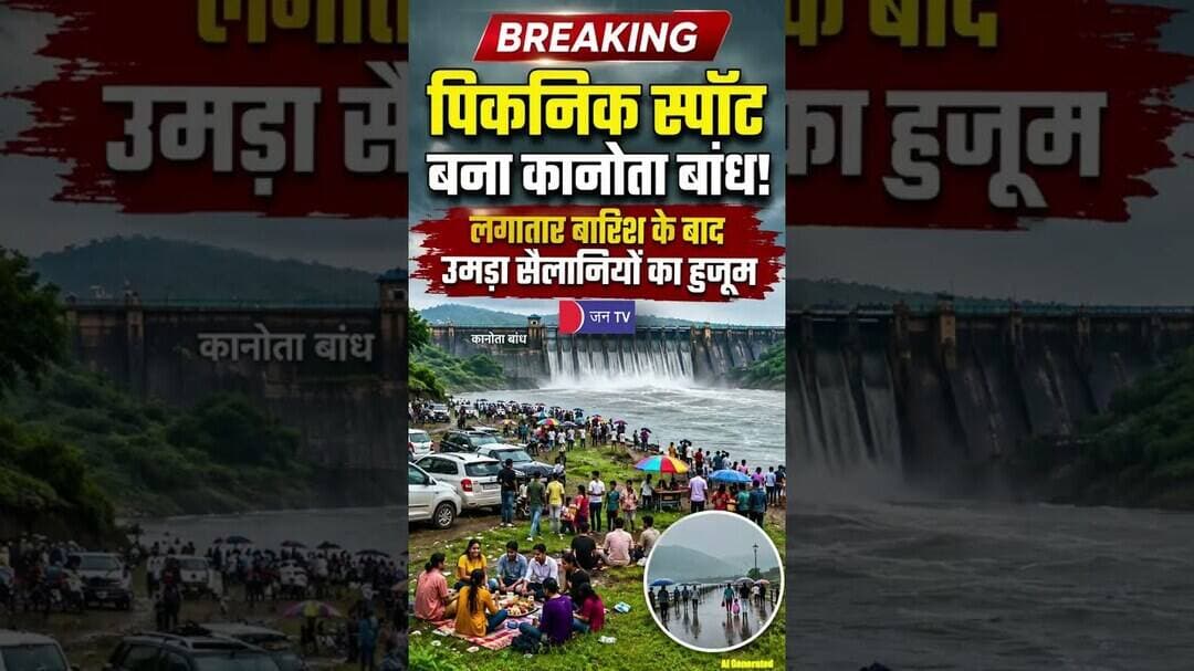 "झूम के बरसे बादल, खूबसूरत हुआ नज़ारा!" Kanota Dam बना Jaipur का नया हॉटस्पॉट #KanotaDam #Monsoon