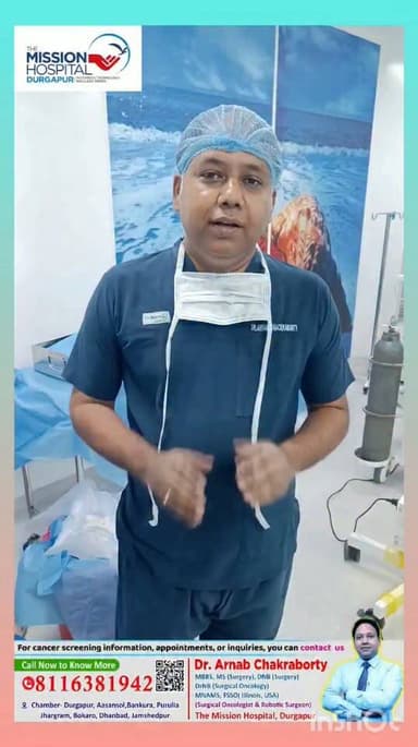 🏥 কলকাতার বাইরে পূর্ব ভারতে প্রথমবার! দুর্গাপুর মিশন হাসপাতালে HIPEC পদ্ধতিতে অ্যাপেন্ডিসিয়াল ক্যানসারের সফল অস্ত্রোপচার
দুর্গাপুর: ক্যানসার চিকিৎসায় নতুন মাইলফলক। কলকাতা শহরের বাইরে পূর্ব ভারতে প্রথমবার দুর্গাপুরের মিশন হাসপাতালে Hyperthermic Intraperitoneal Chemotherapy (HIPEC) পদ্ধতি ব্যবহার করে Peritoneal Carcinomatosis-এর সঙ্গে যুক্ত Appendiceal Cancer-এর সফল অস্ত্রোপচার করা হয়েছে বলে হাসপাতালের পক্ষ থেকে জানানো হয়েছে।
এই জটিল অস্ত্রোপচারটি সম্পন্ন হয়েছে Dr. Arnab Chakraborty, Surgical Oncologist & Robotic Surgeon, The Mission Hospital, Durgapur-এর তত্ত্বাবধানে।
📞 যোগাযোগ: 8116381942
🏥 The Mission Hospital, Durgapur