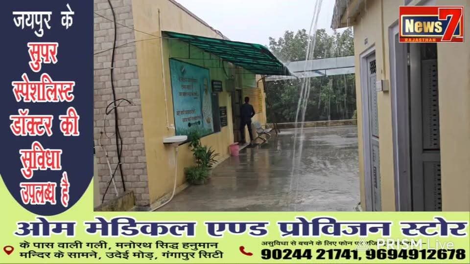 #live गंगापुर सिटी मिनी सचिवालय में भरा पानी #baarish #LatestNews #News7 #Gangapurcity