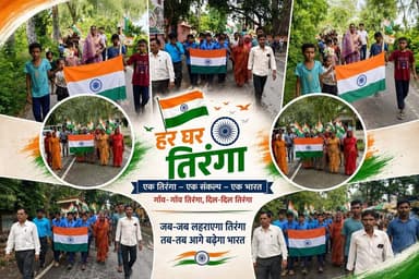 हर घर तिरंगा | 80वां स्वतंत्रता दिवस 2026 🇮🇳
खगड़िया प्रखंड के रानी सकरपुरा एवं बेलासिमरी में 80वें स्वतंत्रता दिवस के अवसर पर ‘हर घर तिरंगा’ अभियान के तहत तिरंगा फहराकर देशभक्ति एवं राष्ट्रीय एकता का संदेश दिया गया।
आइए, स्वतंत्रता दिवस के इस पावन अवसर पर हर घर तिरंगा फहराएं और राष्ट्र के प्रति अपने सम्मान एवं गौरव को अभिव्यक्त करें। 🇮🇳
#HarGharTiranga #हरघर तिरंगा #IndependenceDay2026 #80thIndependenceDay #Khagaria #AzadiKaAmritMahotsav