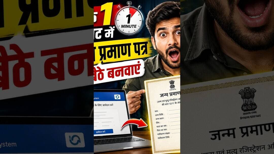 1 Minute Me Birth Certificate Kaise Banaye #1mints #shorts