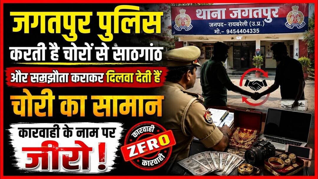 जगतपुर पुलिस कराती है चोरो से समझौता कार्यवाही के नाम जीरो #पुलिस #जगतपुर #चोरीचोरीचुपकेचुपके