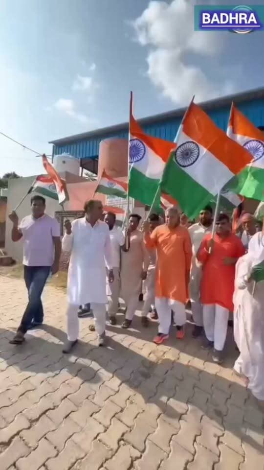 चरखी दादरी:- 🇮🇳 बाढ़डा में निकली भव्य तिरंगा यात्रा 🇮🇳