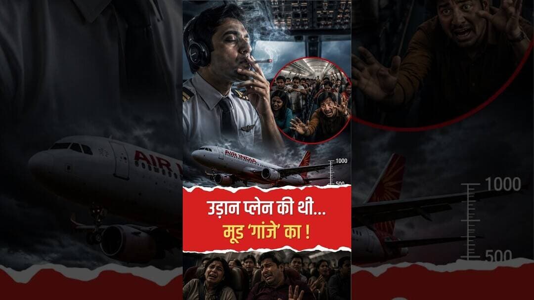 Air India पायलट पर गांजा फूंकने का आरोप, विमान 300 फीट नीचे गिरा! #Shorts #Aviation #News