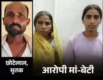 मां-बेटी ने पिता की हत्या करके शव दफनाया: बॉयफ्रेंड से बात करने से रोकता था, रायबरेली में एक महीने तक जुर्म छिपाया
रायबरेली में मां ने बेटी के साथ मिलकर पिता की हत्या कर दी। हत्या के बाद शव को घर से 50 मीटर दूर एक गड्ढे में दफना दिया। आरोपी मां ने महाराष्ट्र में नौकरी करने वाले बेटे को बताया कि पिता लड़ाई-झगड़ा करके कहीं चले गए हैं।
कई दिनों तक पिता से बात न होने पर बेटा घर लौटा और पुलिस में गुमशुदगी की रिपोर्ट दर्ज कराई। गांव वालों से पूछताछ के दौरान पुलिस को मां-बेटी पर शक हुआ। शुरुआत में दोनों पुलिस को गुमराह करती रहीं, लेकिन कड़ाई से पूछताछ करने पर उन्होंने जुर्म कबूल कर लिया।
पूछताछ में आरोपी मां ने बताया कि पति शराब के नशे में अक्सर मारपीट करता था। बेटी के अफेयर की जानकारी होने पर वह उसके साथ भी मारपीट करने लगा। उसे किसी से बात नहीं करने देता था। रोज-रोज की प्रताड़ना से तंग आकर हम दोनों ने लोहे की रॉड से सिर पर वार कर उसकी हत्या कर दी।
पुलिस ने आरोपियों की निशानदेही पर शव बरामद कर पोस्टमॉर्टम के लिए भेज दिया है। मां-बेटी को गिरफ्तार कर लिया है। मामला जिला मुख्यालय से 20 किलोमीटर दूर हरचंदपुर थाना क्षेत्र के बराइन गांव का है।
पुलिस के मुताबिक, वारदात को 17 जुलाई को अंजाम दिया गया था। करीब 20 दिनों तक मां अपने बेटे को गुमराह करती रही। किसी को भी वारदात की भनक तक नहीं लगने दी। 7 अगस्त को बेटे ने घर पहुंचकर पुलिस में शिकायत दर्ज कराई। पुलिस ने गुरुवार (13 अगस्त) को मामले का खुलासा कर दिया।
17 जुलाई की रात घर में विवाद, फिर लापता हो गए छोटेलाल
बराइन गांव निवासी छोटेलाल (50) खेती-किसानी करके अपने परिवार का भरण-पोषण करते थे। परिवार में पत्नी केश कुमारी (48), बेटी छाया (19) और बेटा सतीश (25) हैं। सतीश मुंबई के अंबरनाथ कल्याण मोहल्ले में रहकर पास की राजा बेकरी में काम करता है।
सतीश ने बताया कि घर में एक ही मोबाइल है, जो ज्यादातर बहन इस्तेमाल करती थी। 16 जुलाई को आखिरी बार पिता से बात हुई थी। 17 जुलाई को मां ने बताया कि रात में बहुत बवाल हुआ। उन्हें मारपीट कर पिता कहीं चले गए। मुझे लगा कि गुस्सा ठंडा होने पर वापस आ जाएंगे। अगले दिन फिर से बहन को फोन कर पिता से बात कराने को कहा। उसने टाल दिया।
फिर मां से बात की तो उन्होंने भी बहाना बनाने शुरू कर दिए। काफी समय हो जाने के बाद मैं 7 अगस्त को मुंबई से घर आया। गांव में पड़ोसियों से बात की। कहीं कुछ पता नहीं चला तो हरचंदपुर थाने में गुमशुदगी की शिकायत दर्ज करा दी। पुलिस ने मामले की जांच शुरू की।
मां-बेटी बार-बार बयान बदलती रही, इससे उन पर शक हुआ
पुलिस ने परिवार के लोगों के मोबाइल रिकॉर्ड निकलवाए। मां-बेटी से पूछताछ की। दोनों बार-बार अपने बयान बदल रही थीं। इस वजह से पुलिस को शक हुआ। फिर पुलिस ने दोनों को पूछताछ के लिए थाने बुलाया। दोनों को अलग-अलग बैठाकर पूछताछ की। सख्ती की तो दोनों ने जुर्म कबूल लिया।
घर से 50 मीटर दूर गड्ढे में दफनाया शव
हरचंदपुर थानाध्यक्ष प्रवीण कुमार सिंह ने बताया कि कॉल रिकॉर्ड और चैट खंगालने पर पता चला कि छाया का गांव के ही रवि नाम के लड़के से 3-4 महीने से अफेयर चल रहा था। मां केश कुमारी को इस बारे में जानकारी थी। वह दोनों के रिश्ते से खुश थी। छोटे लाल को 2 महीने पहले ही अफेयर का पता चला था। तब से बेटी और उसकी मां को काफी मारता-पीटता था। इससे परेशान होकर दोनों ने उसकी हत्या का खौफनाक कदम उठाया। आगे की कार्रवाई की जा रही है।
