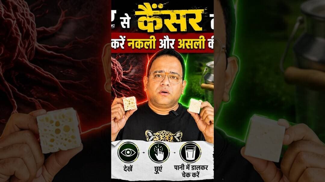 ऐसे करें ऐनालॉग और असली पनीर की पहचान | FSSAI | Health Risk | Fake Paneer | #ytshorts #shortsvideo