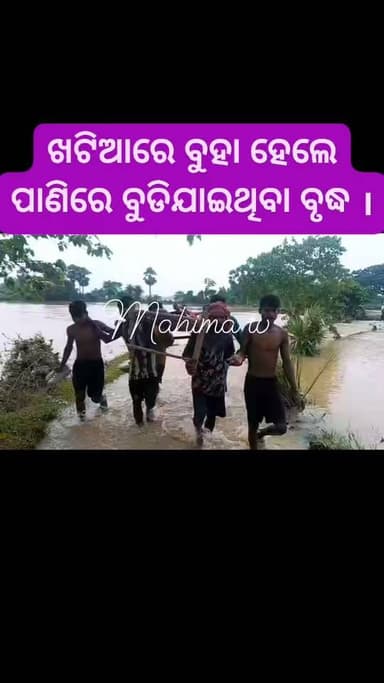 #ଖଟିଆରେ_ବୁହା_ହେଲେ_ପାଣିରେ_ବୁଡିଯାଇଥିବା_ବୃଦ୍ଧ
ବାଲେଶ୍ଵର ଜିଲ୍ଲା ବସ୍ତା ବ୍ଲକ୍ ର ଘଟଣା।
#mahimatv #BASTA #balasore
CMO Odisha Ajit Kumar Sahoo Journalist Goutambuddha Das Mahima TV Naveen Patnaik Rajkishore Behera Dinabandhu Pradhan Janata darapana odisha