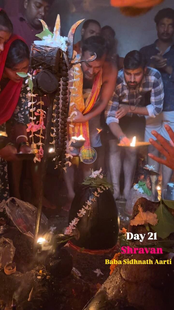 Day21 of Shravan,Baba Sidhnath Aarti…🙏 #pyararajgir #rajgir #sidhnath