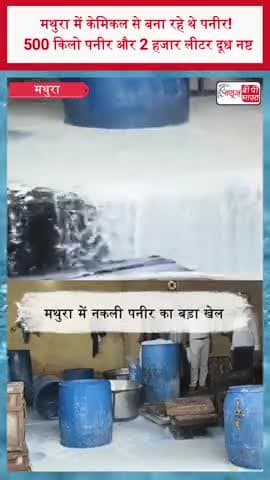 मथुरा में केमिकल से बना रहे थे पनीर! 500 किलो पनीर और 2 हजार लीटर दूध नष्ट
#Mathura #MathuraNews #FakePaneer