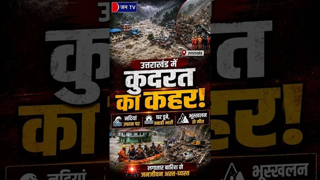 Uttarakhand में भारी बारिश! Rishikesh-Haridwar डूबे, रुद्रप्रयाग भूस्खलन में मौत, अलर्ट! #Landslide