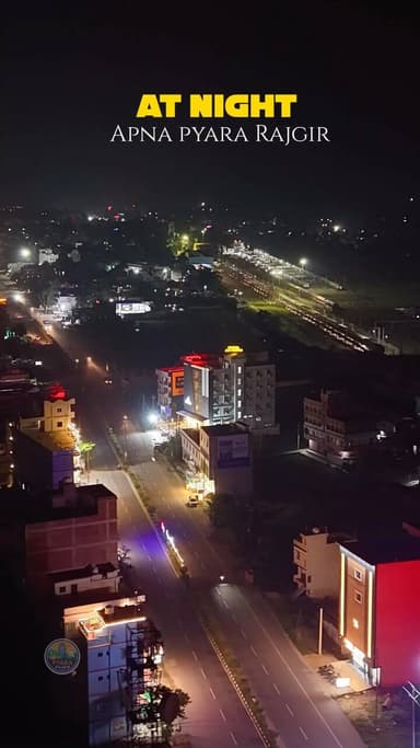रात्रि में अपना राजगीर...🥰 #pyararajgir #nightview #rajgir