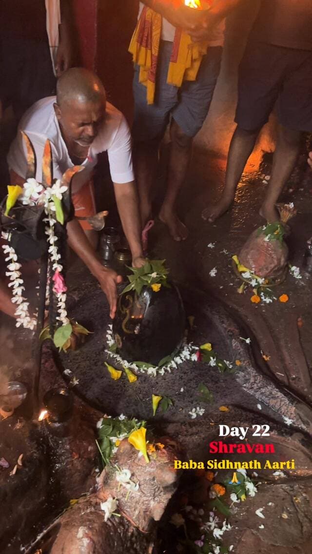 Day 22 of Shravan,baba Sidhnath Aarti…🙏 #pyararajgir #rajgir #sidhnathtemple