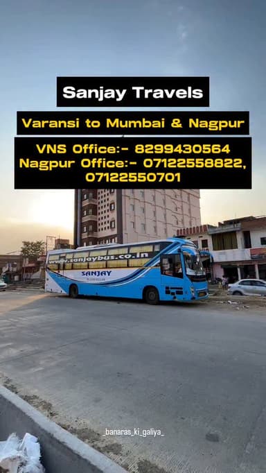 Varanasi to Mumbai 11:15 am
Mumbai (borivali) to varanasi 10am
(26 hr journey)
Nagpur to varanasi 6:20pm
Varanasi to Nagpur 9:15pm
(12 hrs journey)
Daily AC sleeper luxury buses
Contact for booking-
07122558822, 07122528925, 07122550701, 8484997015.
Varanasi office- 8299430564
For more information - @_banaras_ki_galiya_
.
.
.
.
#varanasi #instagram #viral #reelsvideo #growth #trending #instagood #instagood #india #public #explore #views #bus #travel #travelling #banaras #creator#bustravel #traveler