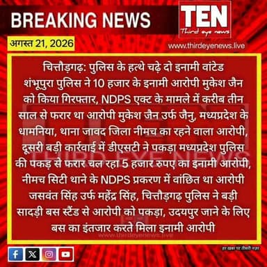 Chittorgarh: पुलिस के हत्थे चढ़े दो इनामी वांटेड
#chittorgarhnews #latestnews #newsupdate