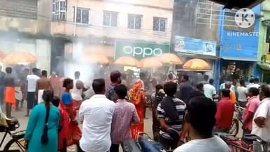 ঘট বিসর্জন মা মনসার।