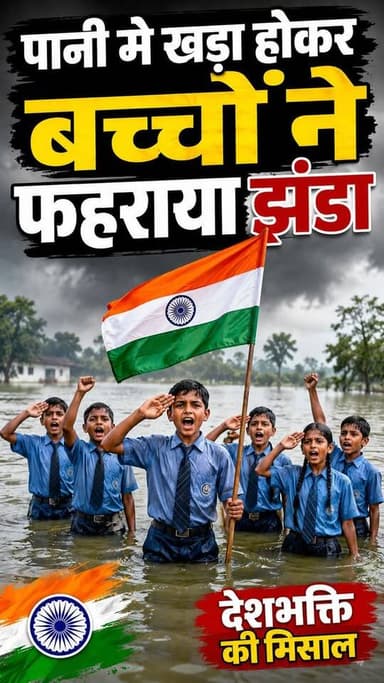 पानी मे खड़ा होकर बच्चों ने फहराया झंडा सरकार मौन #short #salamimdia18 #viralvideo #todaynews #viralnews #breakingnews