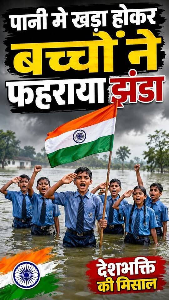 पानी मे खड़ा होकर बच्चों ने फहराया झंडा सरकार मौन #short #salamimdia18 #viralvideo #todaynews #viralnews #breakingnews