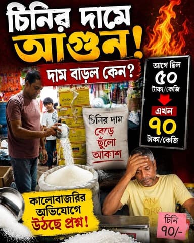 চিনির দামে আ*গুন! দাম বৃদ্ধি, নাকি কা'লোবাজা'রির কা'রসা'জি?
#SugarPrice #PriceHike #BlackMarketing #MarketPrice #Hariharpara #Murshidabad