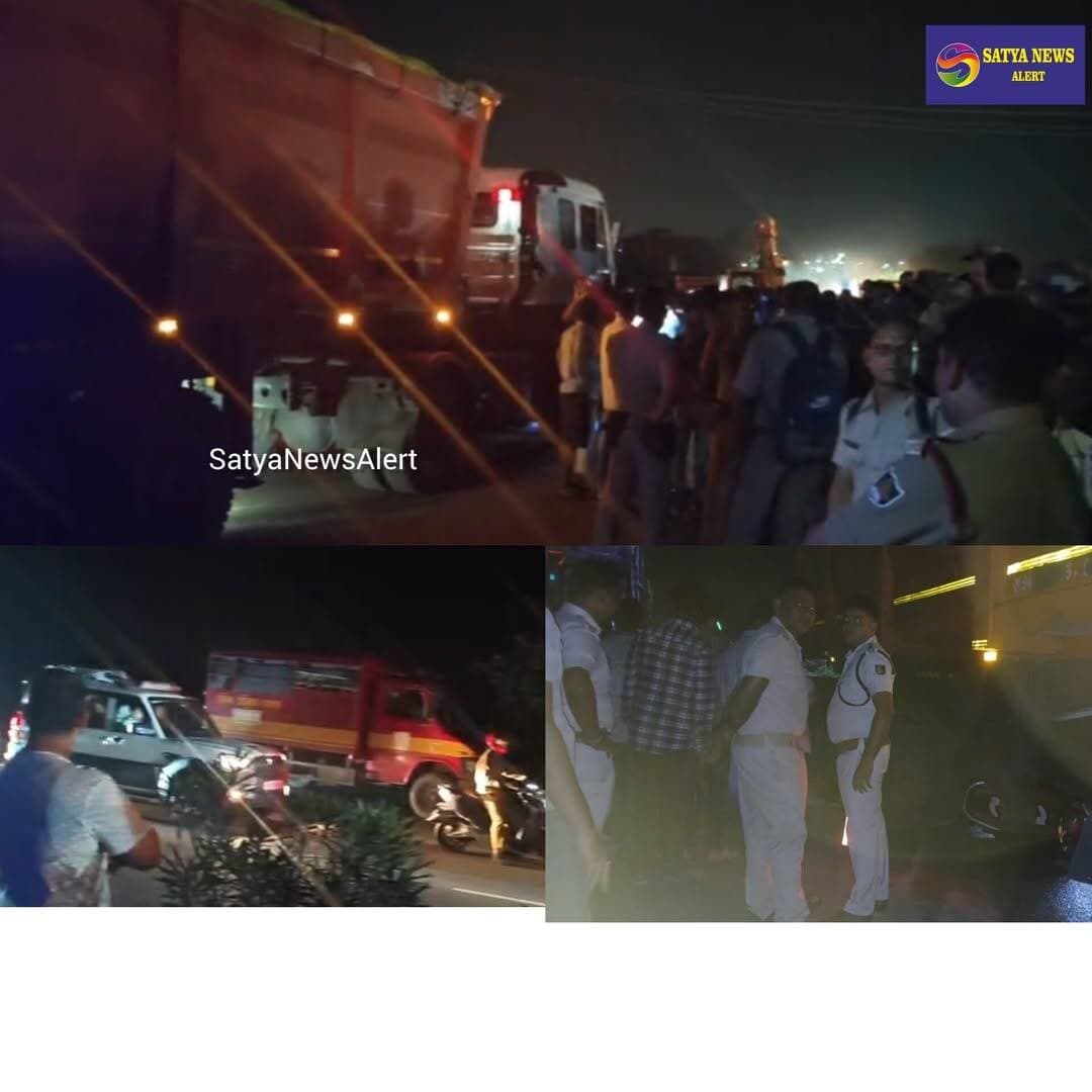 Three Killed as Coal-Laden Truck Runs Over Scooter in Sundargarh
Sundargarh, August 21
(SatyaNewsAlert): A three-year-old child and mother , grandmother were killed in a horrific road accident near Bhasma police station in Sundargarh district on Thursday evening.
The accident occurred in front of a petrol pump along the Biju Expressway when a coal-laden truck allegedly ran over a scooter carrying the victims. The deceased have been identified as a three-year-old child from Gaijor village under Sadar police station, the child’s mother, Mita Singh, and another elderly woman.
Mita Singh’s sister, Lisa, sustained critical injuries in the accident and was rushed to a hospital for treatment.
Following the incident, the truck driver reportedly abandoned the vehicle and fled the spot. Angry locals subsequently blocked the Biju Expressway, causing a major traffic disruption, with a large number of vehicles stranded on both sides of the road.
Sub-Divisional Police Officer Nirmal Chandra Mahapatra and personnel from Bhasma police station reached the spot and engaged with the agitating locals. Following discussions with the police, the road blockade was eventually lifted and traffic movement resumed.
Police have initiated an investigation into the accident and efforts are underway to trace the absconding truck driver.