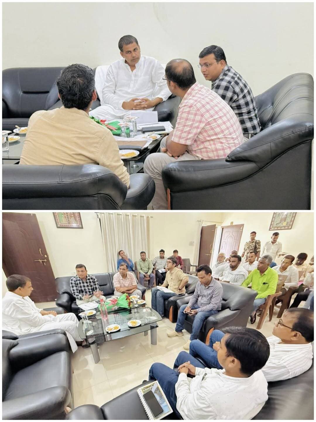 रामगढ़ विधायक की सिंचाई विभाग के अधिकारियों के साथ बैठक
कर्मनाशा आईबी में हुई बैठक में विधायक सतीश यादव ने नहर-माइनरों की सफाई कर टेल तक पानी पहुंचाने का दिया निर्देश। लरमा,ककरैत व कर्मनाशा मुख्य नहर समेत सभी वितरणियों की सफाई और लगातार निगरानी पर जोर। किसानों को समय पर सिंचाई सुविधा उपलब्ध कराने के निर्देश।