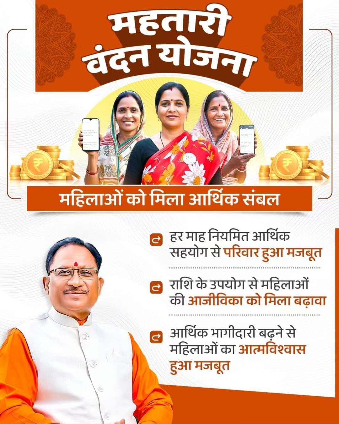 महतारी वंदन योजना से महिलाओं को मिला आर्थिक संबल
मुख्यमंत्री श्री विष्णु देव साय के नेतृत्व में महतारी वंदन योजना से प्रदेश की महिलाओं को हर माह नियमित आर्थिक सहयोग मिल रहा है। इस सहयोग से परिवारों को मजबूती, आजीविका को बढ़ावा और महिलाओं के आत्मविश्वास एवं आर्थिक भागीदारी को नई दिशा मिल रही है।