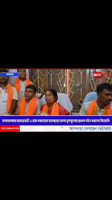 মাথাভাঙ্গায় হাজরাহাট-১ গ্রাম পঞ্চায়েত হাতছাড়া হলো তৃণমূলের!প্রধান গঠন করলো বিজেপি