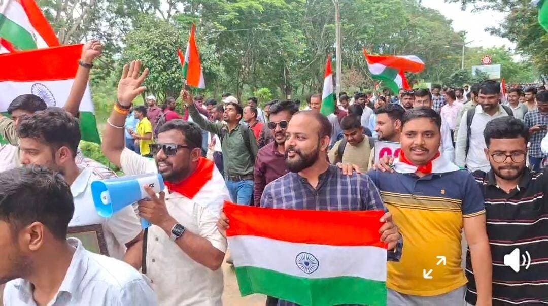 हाईकोर्ट के ऑर्डर के बाद JSSC-CGL अभ्यर्थियों ने निकाली यात्रा