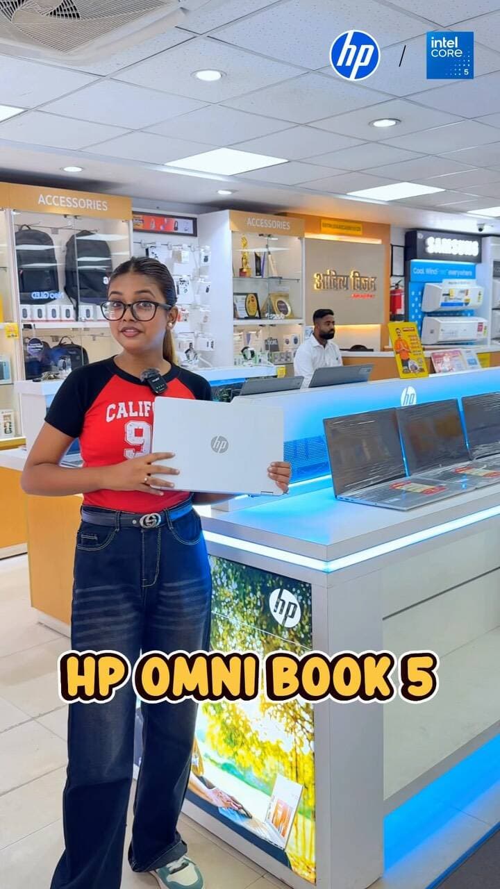 *College ka first laptop? Make it a smart start.* 🎓💻
*Meet the HP OmniBook 5* — built for students, with a 360° convertible design, 14" 2K OLED touch display, Intel®️ Core™️ 5 processor and up to 15 hours of battery life. 📚✨
Coding ho, classes ho, presentations ho ya entertainment — one laptop, ready for it all.
Plus, exciting offers including No-Cost EMI, UPI cashback, exchange benefits and more. 🔥
*Visit your nearest Aditya Vision Store* and start your college journey with HP OmniBook 5.
#dhanbad #jharkhand #laptop #hp #reels