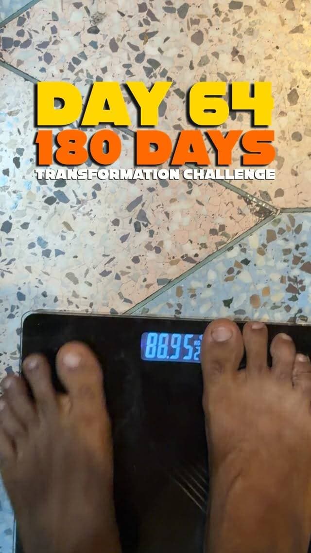Day 64/180 ✅
Aaj ka body weight: 93.850 KGs
180 Days Transformation Challenge
116 days more to go.
Fat to Fit continues. 🔥