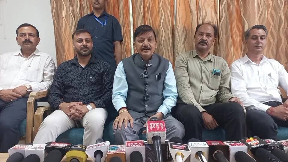 भारतीय जनता पार्टी के प्रदेश प्रवक्ता राजेंद्र राणा की प्रेस वार्ता
