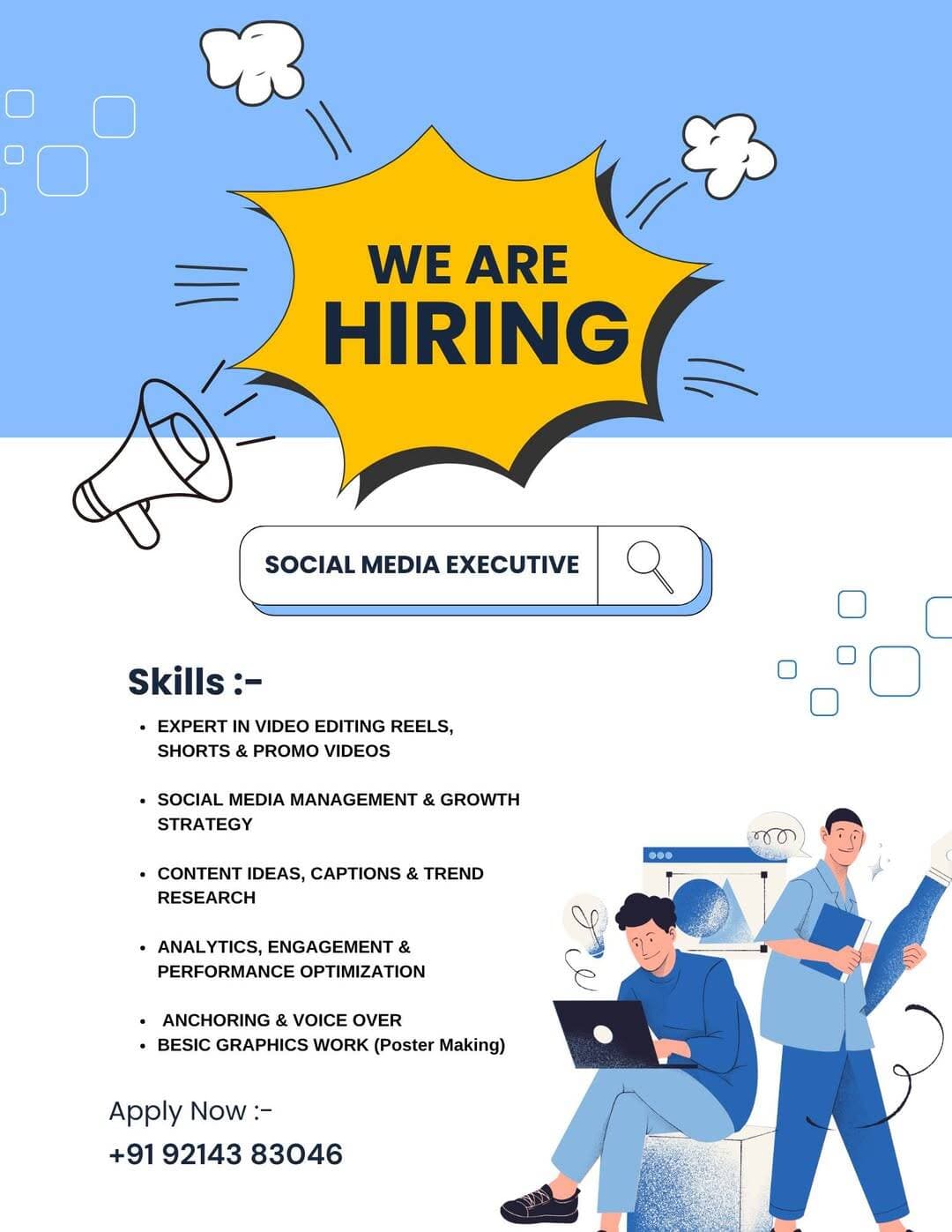 Urgent Required Female Candidate For Social Media Executive
ЁЯУН Lucknow
Send Your CV :- 9214383046