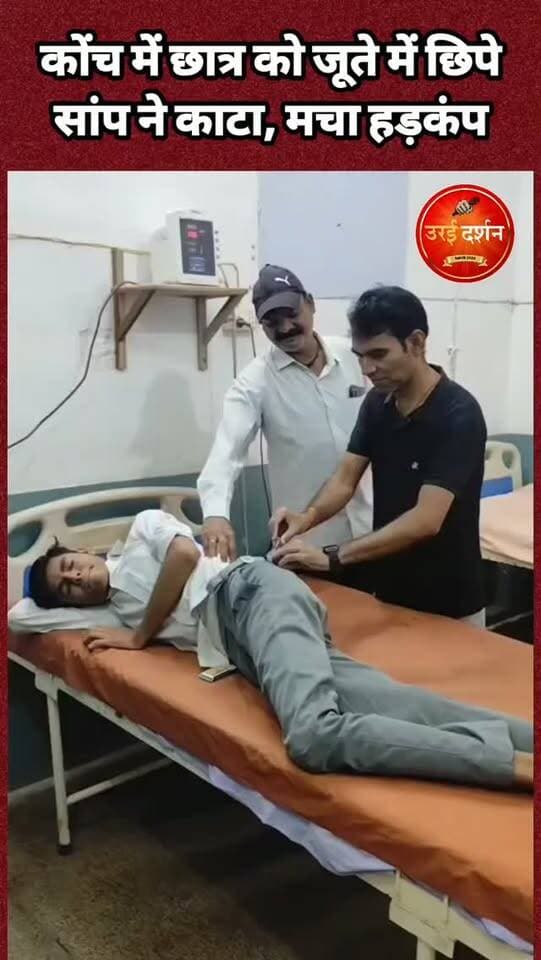 🐍 कोंच में छात्र को जूते में छिपे सांप ने काटा, मचा हड़कंप
अलमारी से जूते-मोजे निकालते समय हुआ हादसा, सीएचसी कोंच में हुआ उपचार
जालौन के कोंच नगर के गांधी नगर में शनिवार सुबह उस समय हड़कंप मच गया, जब कक्षा 12 के छात्र को जूते में छिपे सांप ने काट लिया। बताया गया कि 18 वर्षीय अभिनव ताम्रकार स्कूल जाने की तैयारी कर रहे थे तभी सुबह करीब 8 बजे अभिनव अलमारी में रखे जूते पहनने के लिए मोजे निकाल रहे थे। इसी दौरान अलमारी में पहले से मौजूद सांप ने उन्हें काट लिया। सांप के काटते ही अभिनव घबरा गए और उन्होंने परिजनों को घटना की जानकारी दी।
परिजन बिना देर किए छात्र को सामुदायिक स्वास्थ्य केंद्र (सीएचसी) कोंच लेकर पहुंचे, जहां चिकित्सकों ने तत्काल उपचार शुरू किया।
⚠️ बरसात के मौसम में जूते, मोजे और कपड़े पहनने से पहले उन्हें अच्छी तरह जांच लें।