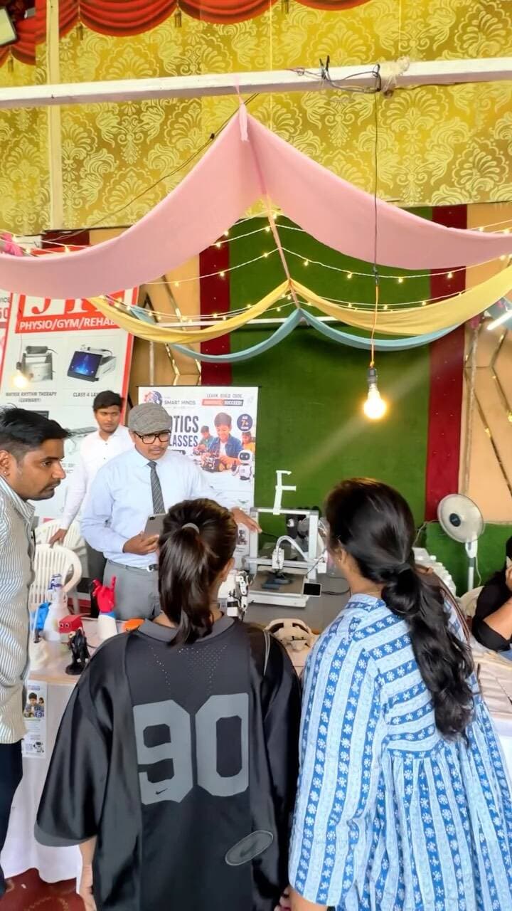 🚀 We’re at the POP UP Exhibition! 🤖✨
Step into the world of Robotics, AI & Innovation with The Smart Minds AI Lab!
Come experience our projects, explore future technology, and see how young minds are building tomorrow. 🧠⚙️
📍 POP UP Exhibition
🤖 Robotics | 🧠 AI | 💡 Innovation | 🚀 Future Skills
Come. Explore. Innovate.
#TheSmartMindsAILab #POPUPExhibition #Robotics #AI #STEMEducation Innovation YoungInnovators FutureSkills Udaipur