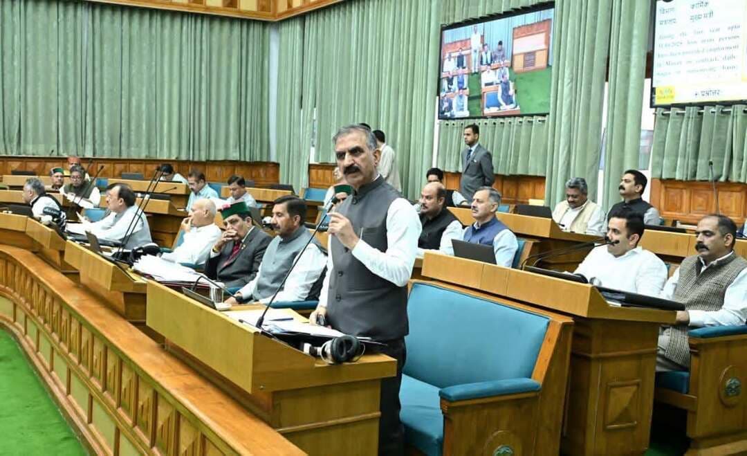 मानसून सत्र के दूसरे दिन वक्तव्य देते हुए मुख्यमंत्री सुखविंदर सिंह सुखू