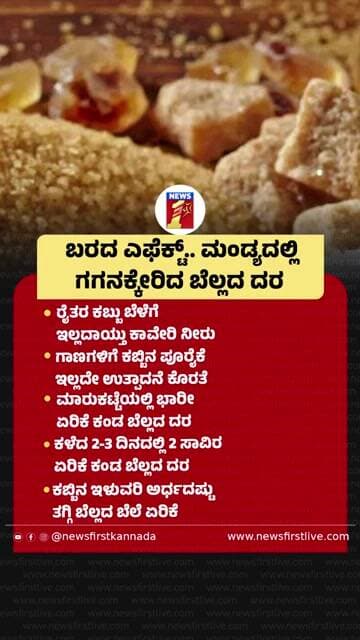ಬರದ ಎಫೆಕ್ಟ್.. ಮಂಡ್ಯದಲ್ಲಿ ಗಗನಕ್ಕೇರಿದ ಬೆಲ್ಲದ ದರ |@newsfirstkannada