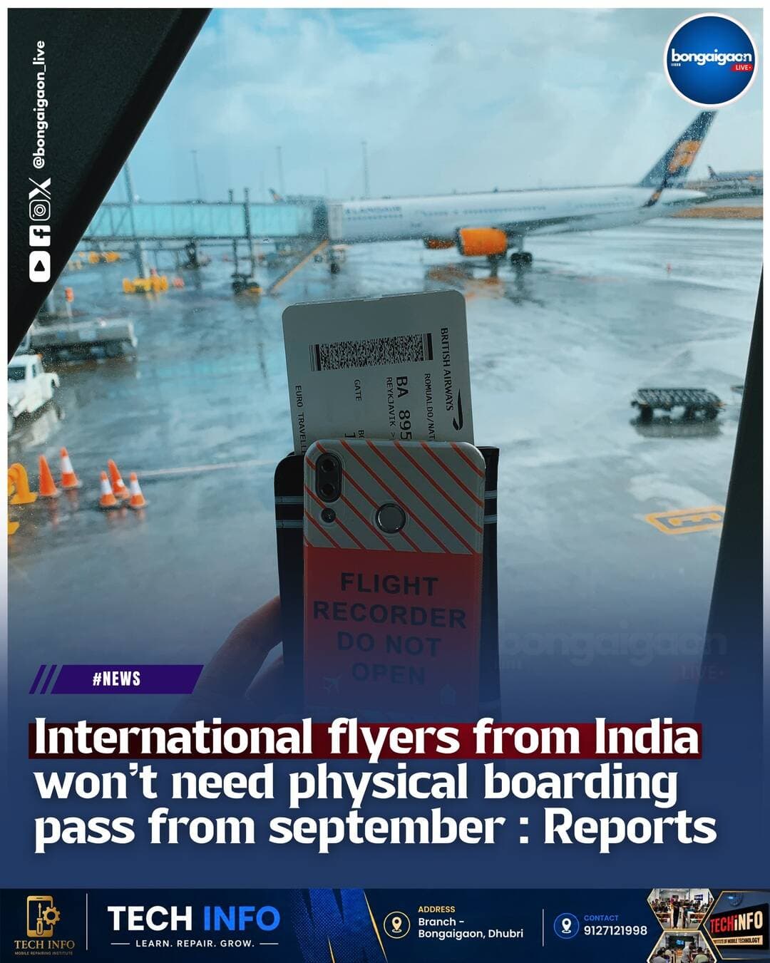 <nis:link nis:type=tag nis:id=reports nis:value=REPORTS nis:enabled=true nis:link/> | From September 1, international passengers flying out of India will no longer need to carry a physical boarding pass or get it stamped at immigration. The communication clarified that physical boarding passes will continue to be accepted at the immigration counters, but no stamp will be issued. Passengers can show their e-boarding passes