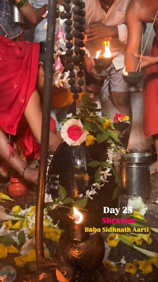 Day 25 of Shravan,Baba Sidhnath Aarti…🙏 #pyararajgir #rajgir #sidhnathtemple