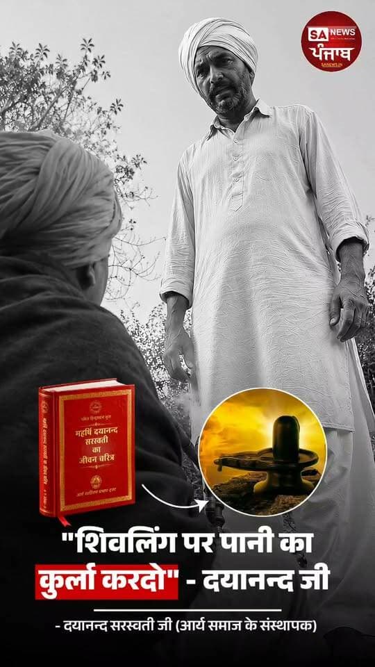 देखिए! आर्य समाज के संस्थापक दयानंद जी के शिवलिंग के बारे में विचार