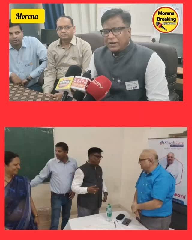 रोटरी क्लब चंबल एवं शारदा केअर के संयुक्त तत्वावधान में मेगा हेल्थ चेक-अप कैंप हुआ आयोजित मुरैना/ रोटरी क्लब चंबल एवं शारदा केअर के संयुक्त सहयोग द्वारा एम.एस. रोड, मुरैना में रविवार को मेगा हेल्थ चेक-अप कैंप का आयोजन किया गया। मेडिकल कैम्प में अतिथि के रूप में रोटरी डिस्ट्रिक्ट 3053 के प्रांतपाल रोटेरियन सीए बृजमोहन अग्रवाल, डिस्ट्रिक्ट की प्रथम महिला रोटेरियन अनीता अग्रवाल, डिस्ट्रिक्ट सेक्रेटरी रोटेरियन आनंद गुप्ता, सह प्रांतपाल रोटेरियन् सीए प्रकाश अग्रवाल उपस्थित रहे । रोटरी क्लब चम्बल के अध्यक्ष रोटेरियन करतार सिंह राजपूत एवं सचिव रोटेरियन मयंक श्रीवास्तव ने बताया कि सुबह 10 बजे से दोपहर 2 बजे तक आयोजित इस स्वास्थ्य शिविर में बड़ी संख्या में लोगो ने पहुंचकर विशेषज्ञ चिकित्सकों से परामर्श लिया और विभिन्न स्वास्थ्य जांचों का लाभ उठाया।। डॉ. प्रवीण रमन मिश्रा, एसोसिएट कंसल्टेंट–कार्डियक साइंसेज ने हृदय रोग, एंजियोप